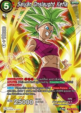 Saiyan Onslaught Kefla BT4-019 card from Colossal Warfare