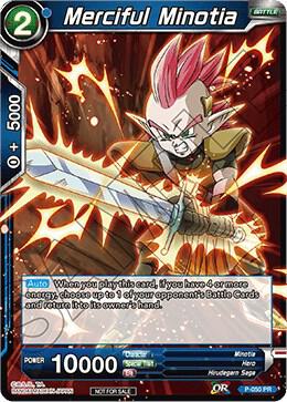 Merciful Minotia P-050 card from Promotion Cards