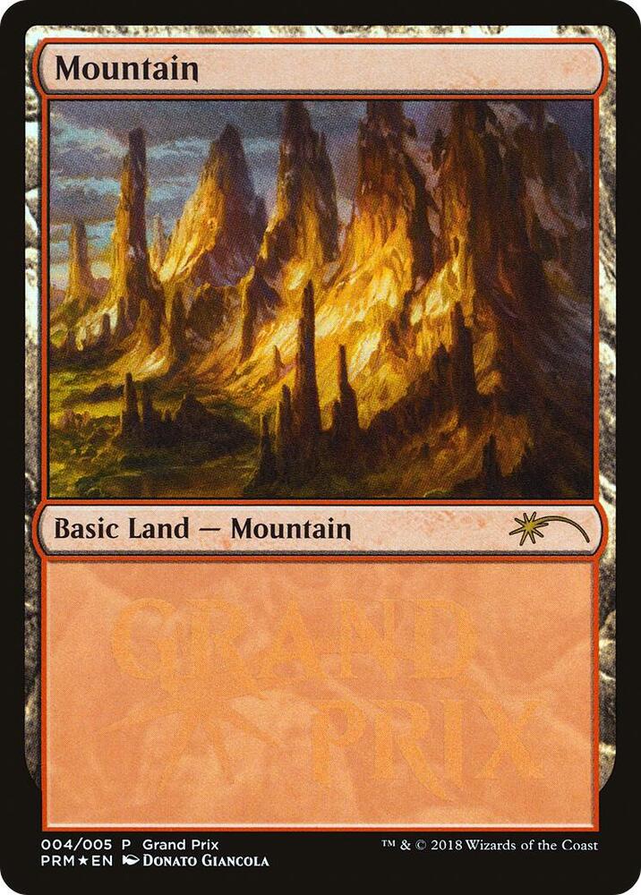 Mountain 4 card from Grand Prix Promos