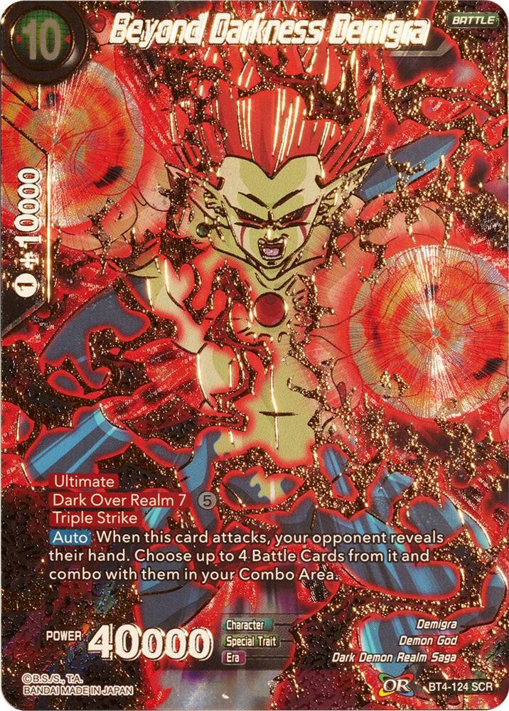 Beyond Darkness Demigra BT4-124 card from Colossal Warfare