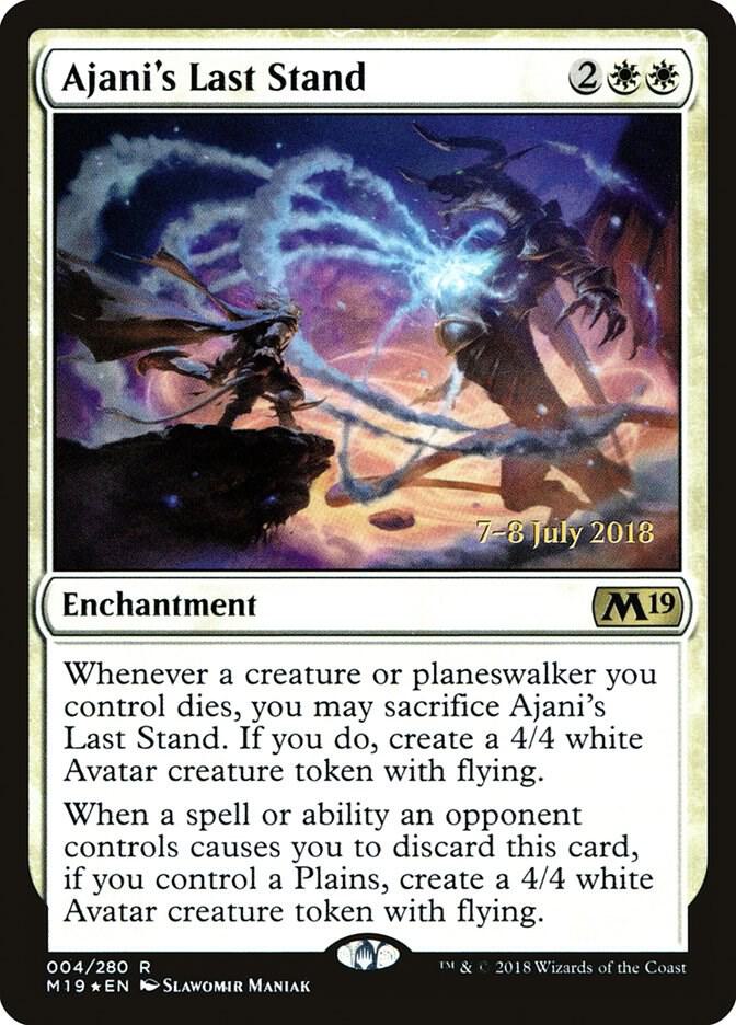Ajani's Last Stand 4 card from Prerelease Cards