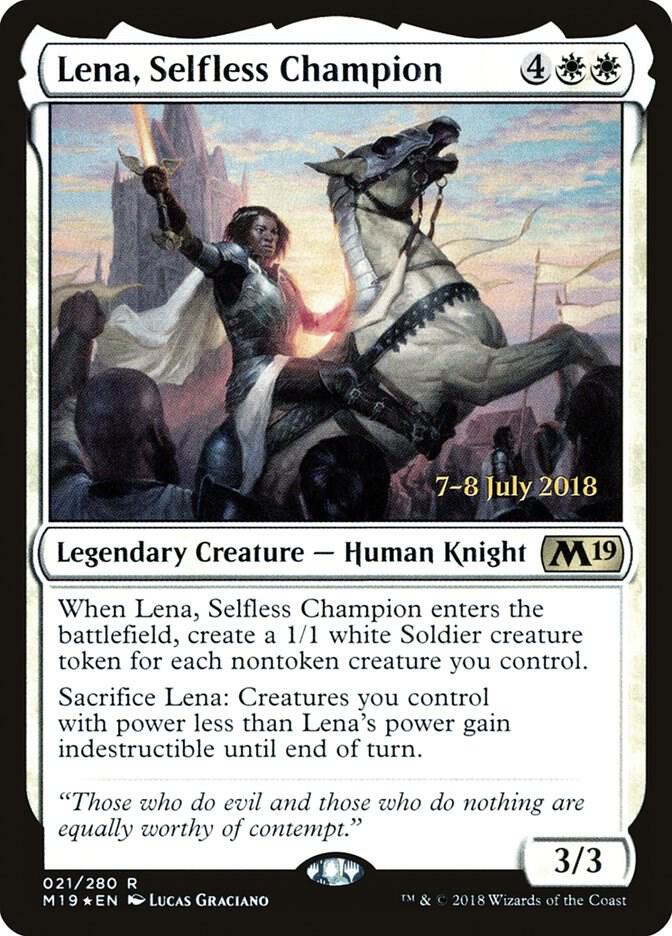 Lena, Selfless Champion 21 card from Prerelease Cards