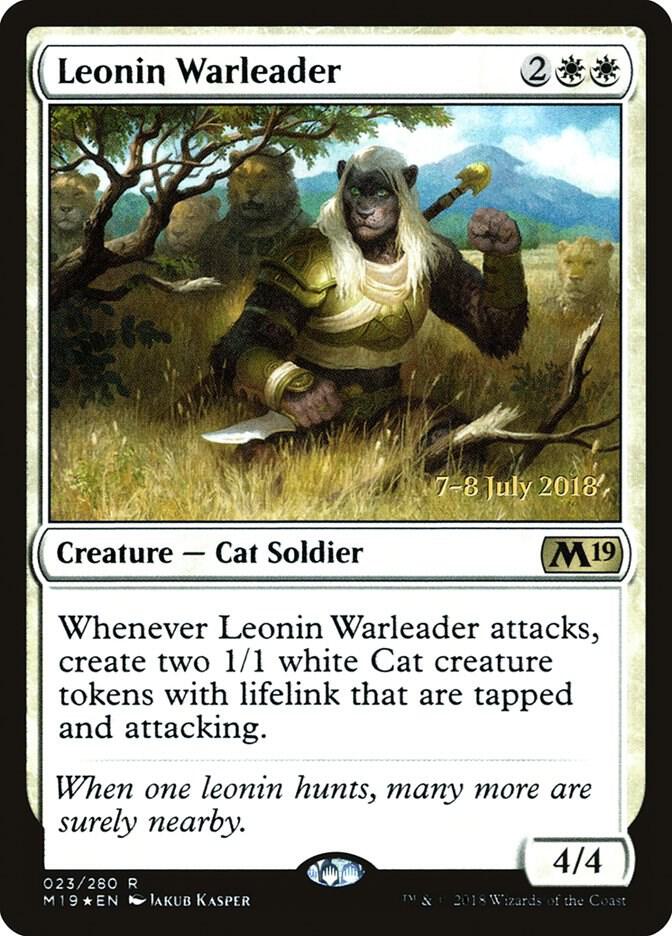 Leonin Warleader 23 card from Prerelease Cards
