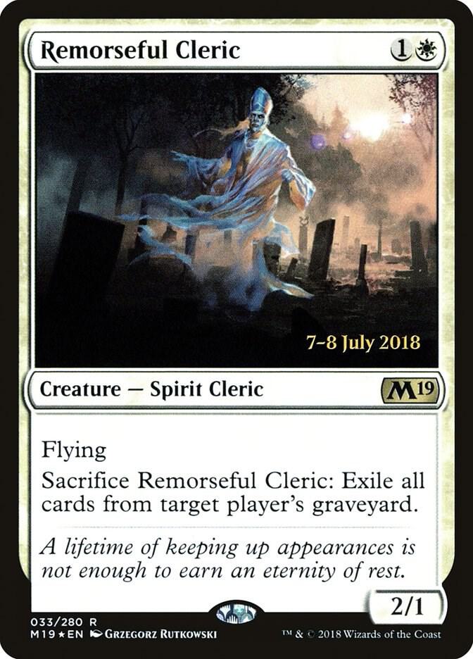 Remorseful Cleric 33 card from Prerelease Cards