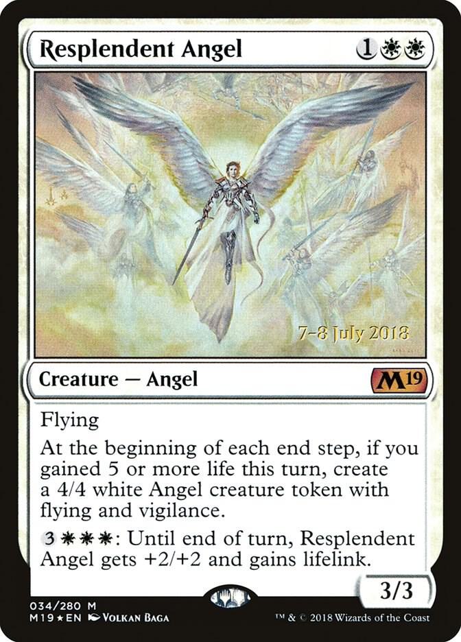 Resplendent Angel (M19) 34 card from Prerelease Cards