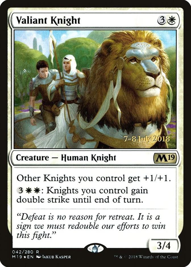Valiant Knight 42 card from Prerelease Cards