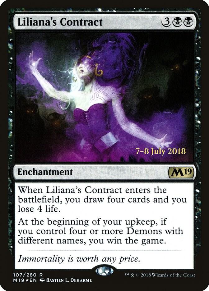 Liliana's Contract 107 card from Prerelease Cards