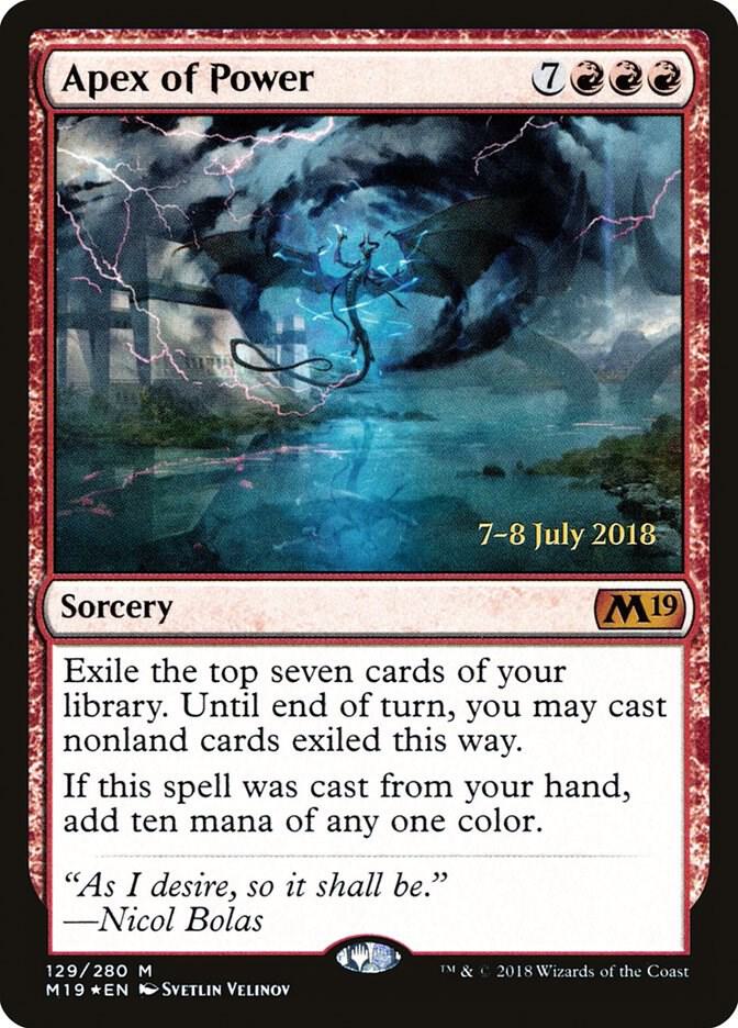 Apex of Power 129 card from Prerelease Cards