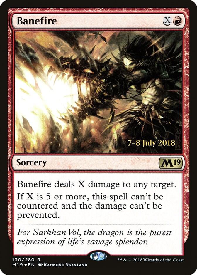 Banefire 130 card from Prerelease Cards
