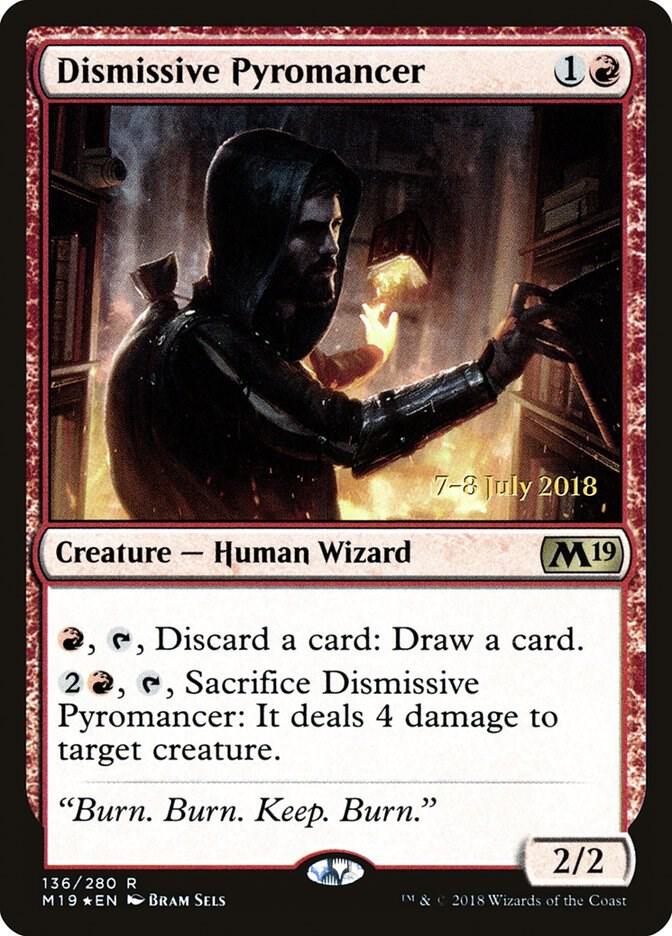 Dismissive Pyromancer 136 card from Prerelease Cards