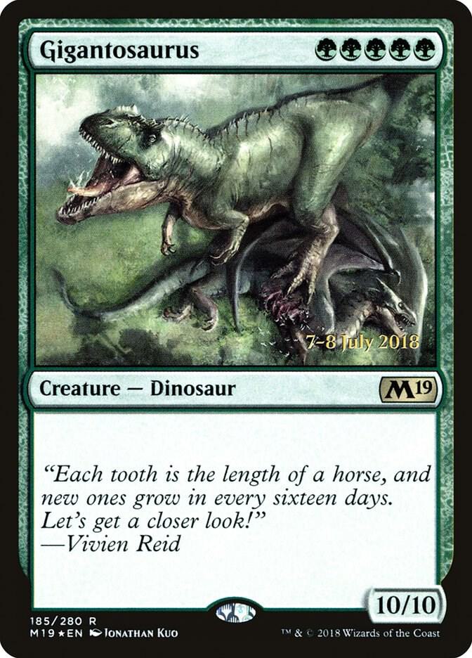 Gigantosaurus 185 card from Prerelease Cards