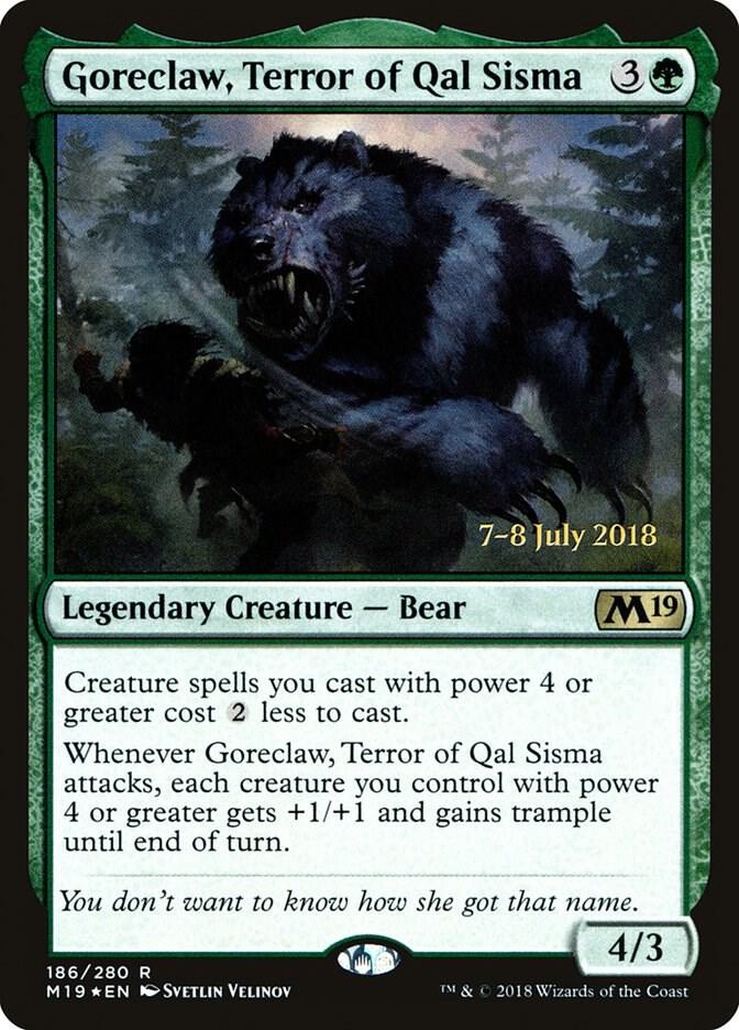 Goreclaw, Terror of Qal Sisma 186 card from Prerelease Cards