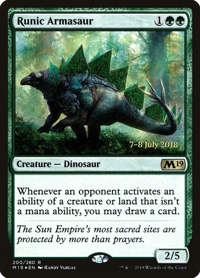 Runic Armasaur 200 card from Prerelease Cards