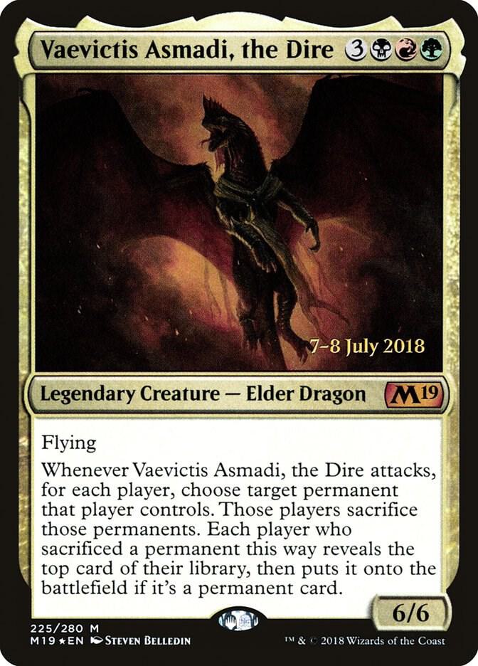 Vaevictis Asmadi, the Dire 225 card from Prerelease Cards