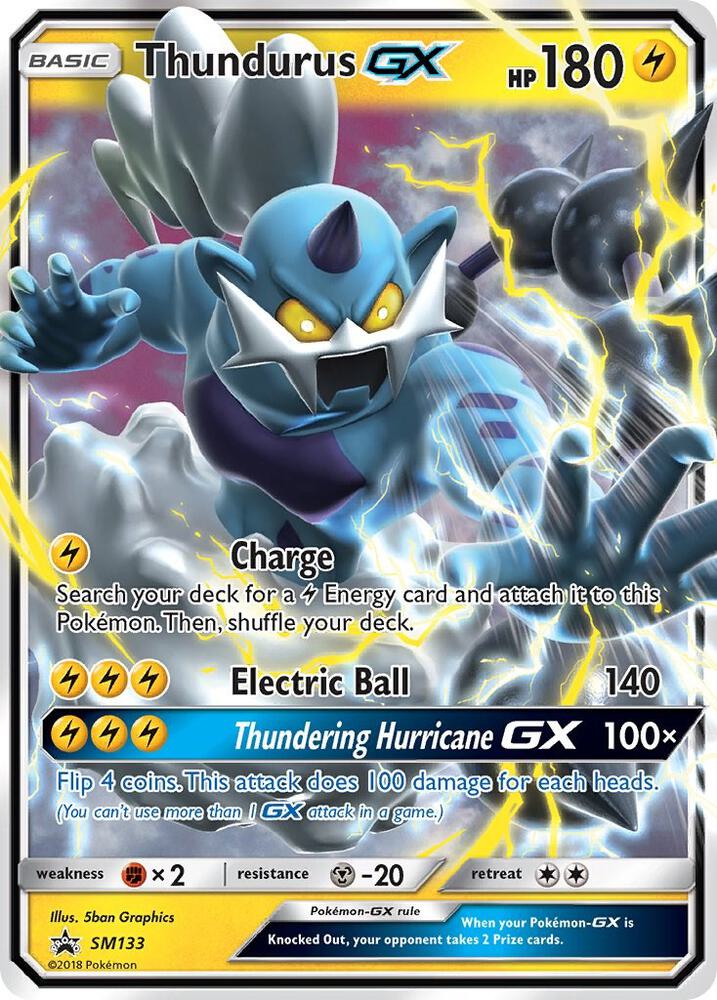 Thundurus GX SM133 card from SM Promos