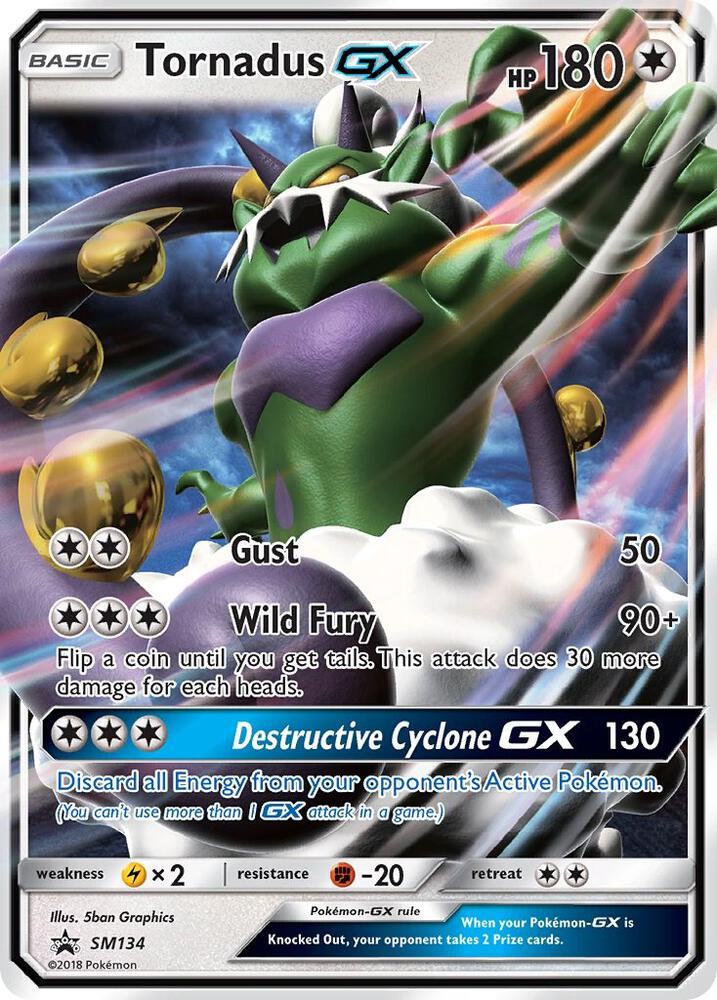 Tornadus GX SM134 card from SM Promos