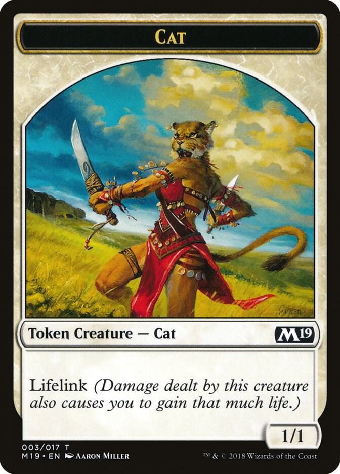 Cat Token 3 card from Core Set 2019