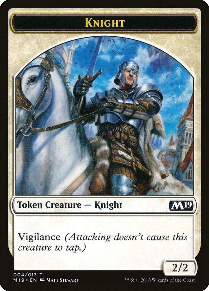 Knight Token 4 card from Core Set 2019