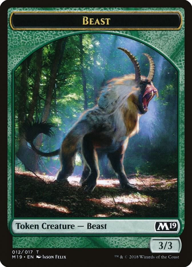 Beast Token 12 card from Core Set 2019