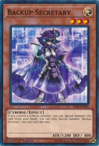 Backup Secretary YS18-EN008 card from Starter Deck: Codebreaker
