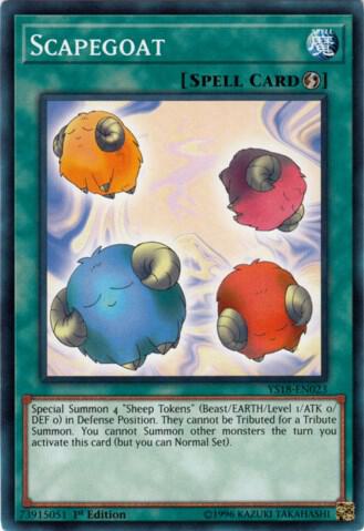 Scapegoat YS18-EN023 card from Starter Deck: Codebreaker