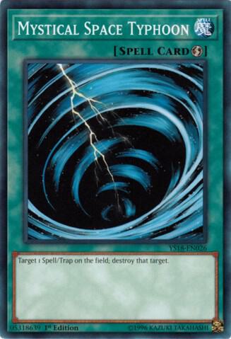 Mystical Space Typhoon YS18-EN026 card from Starter Deck: Codebreaker