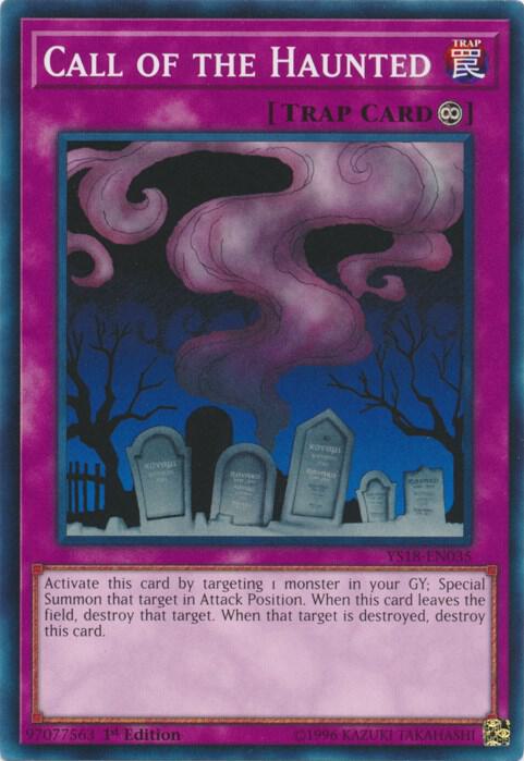 Call of the Haunted YS18-EN035 card from Starter Deck: Codebreaker