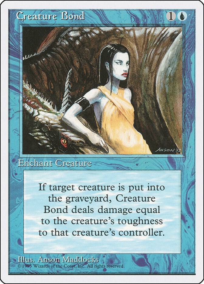 Creature Bond card from Fourth Edition