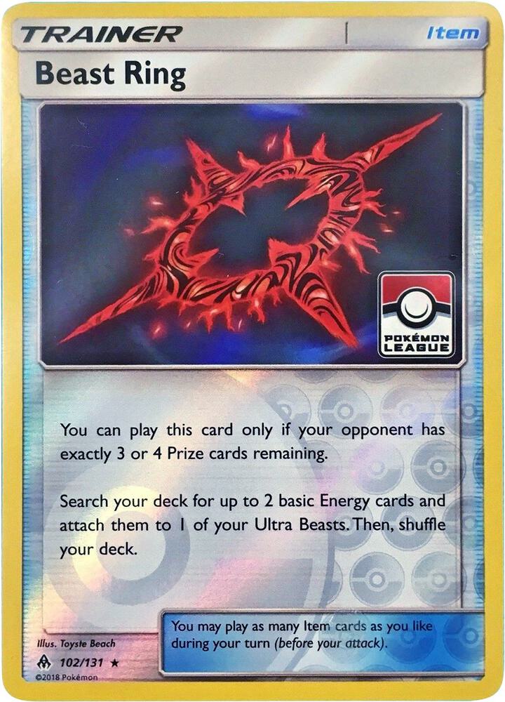 Beast Ring (Pokemon League) 102/131 card from League & Championship Cards
