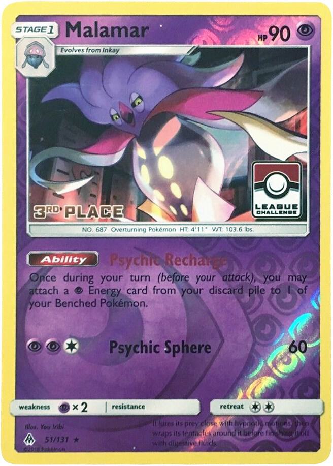 Malamar - 51/131 (League Challenge) [3rd Place] 051/113 card from League & Championship Cards