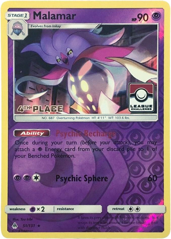 Malamar - 51/131 (League Challenge) [4th Place] 051/131 card from League & Championship Cards