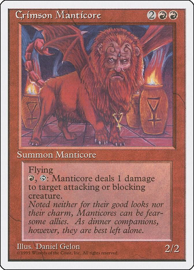 Crimson Manticore card from Fourth Edition
