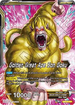 Golden Great Ape Son Goku // Long Odds SS4 Son Goku SD5-01 card from Oversized Cards