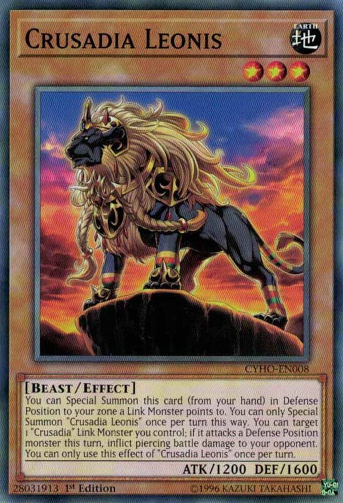 Crusadia Leonis CYHO-EN008 card from Cybernetic Horizon