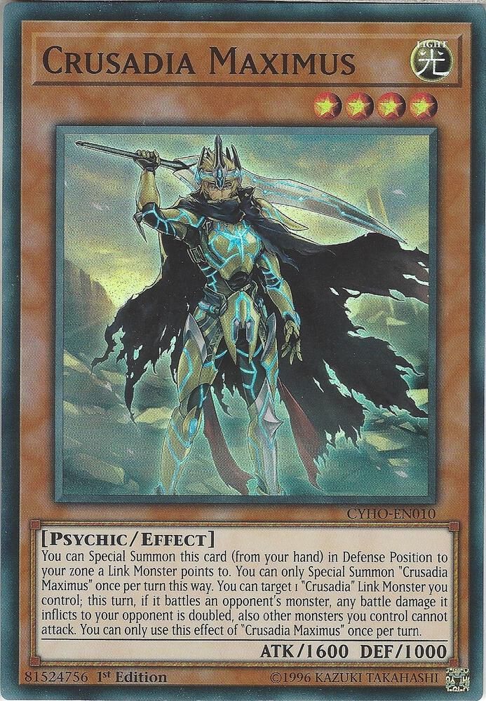 Crusadia Maximus CYHO-EN010 card from Cybernetic Horizon