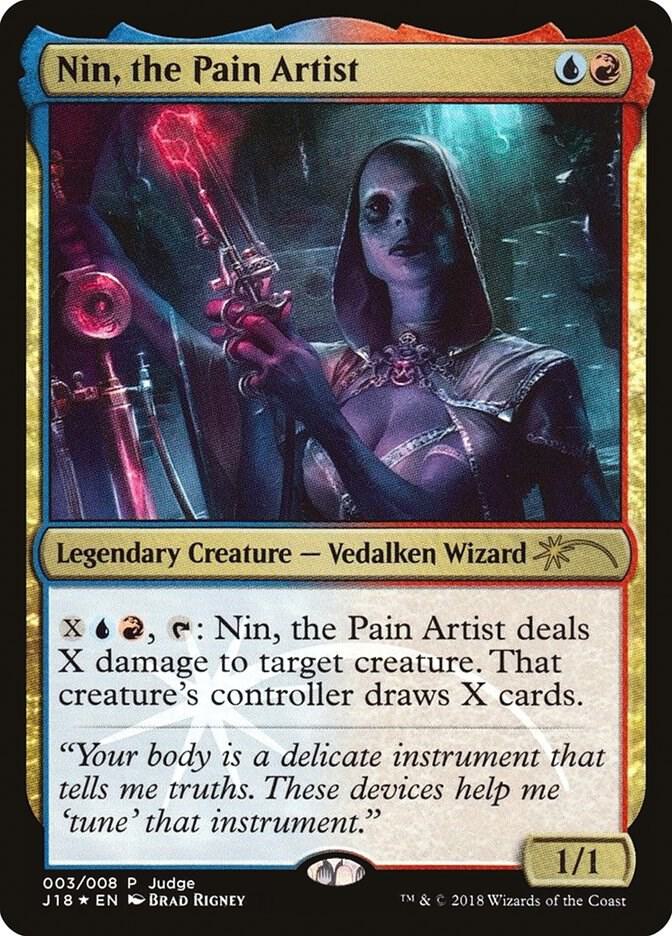 Nin, the Pain Artist 3 card from Judge Promos