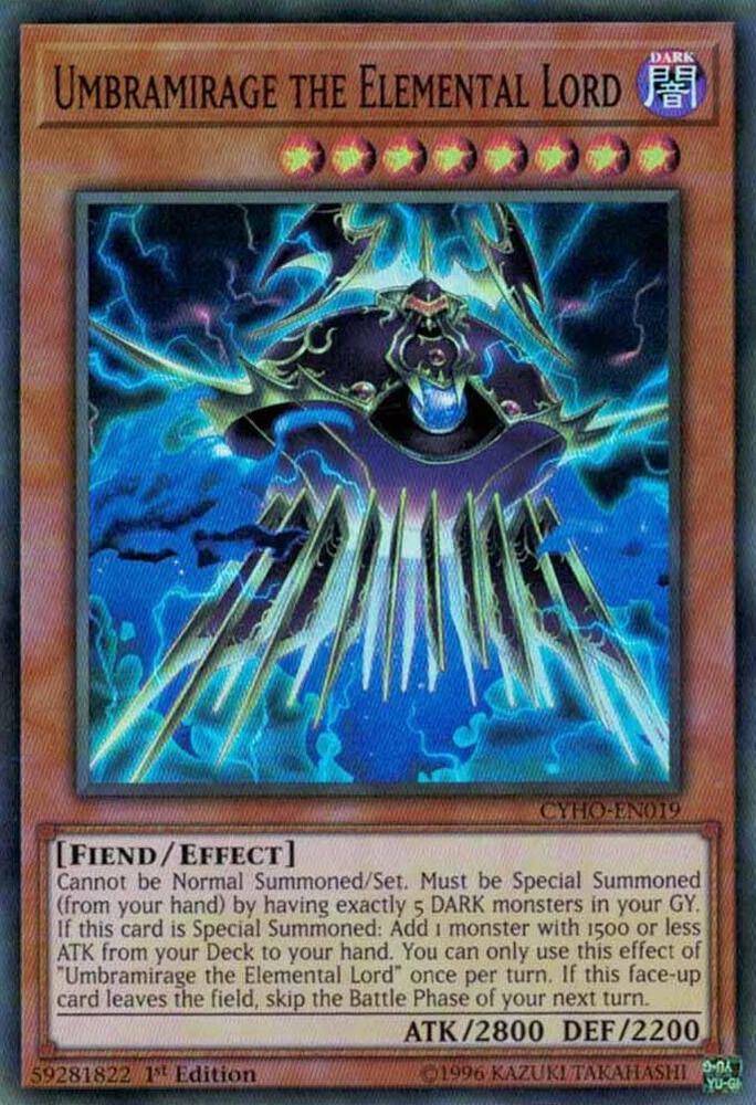 Umbramirage the Elemental Lord CYHO-EN019 card from Cybernetic Horizon
