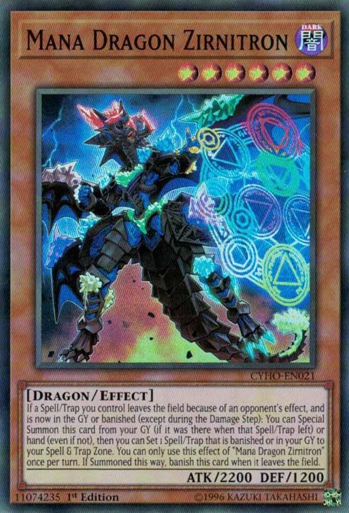 Mana Dragon Zirnitron CYHO-EN021 card from Cybernetic Horizon