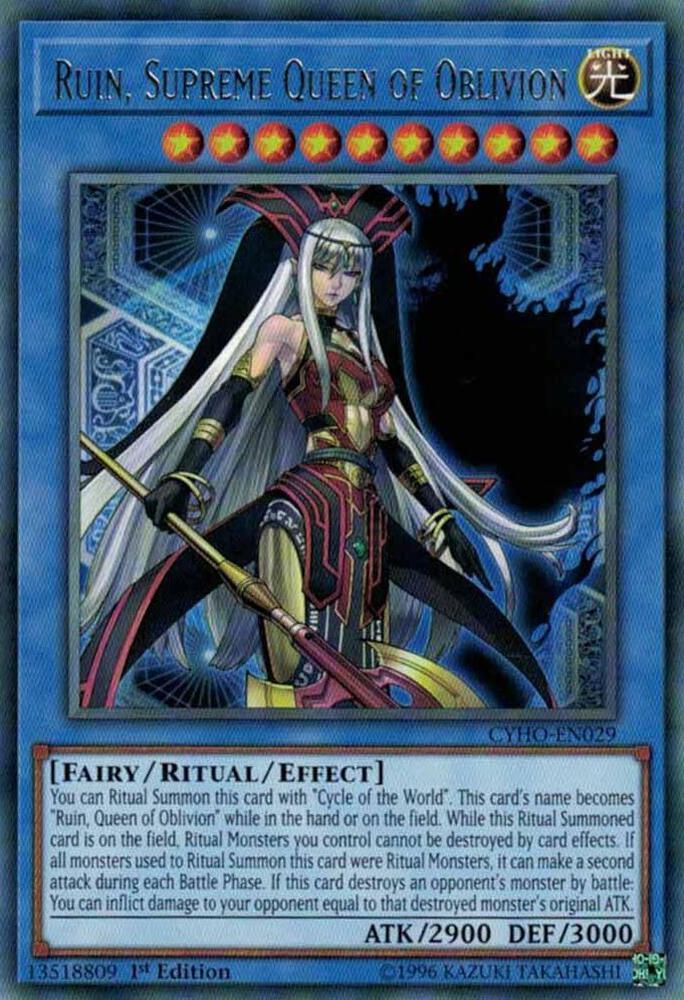 Ruin, Supreme Queen of Oblivion CYHO-EN029 card from Cybernetic Horizon