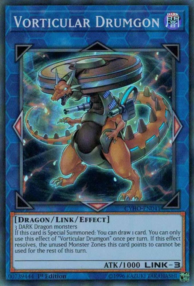 Vorticular Drumgon CYHO-EN041 card from Cybernetic Horizon