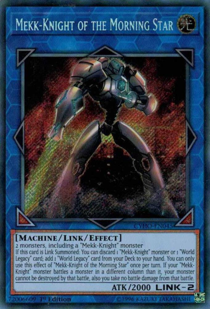 Mekk-Knight of the Morning Star CYHO-EN045 card from Cybernetic Horizon