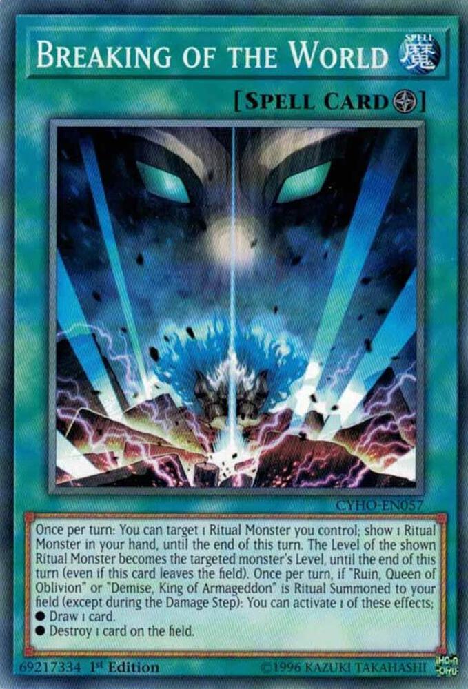 Breaking of the World CYHO-EN057 card from Cybernetic Horizon