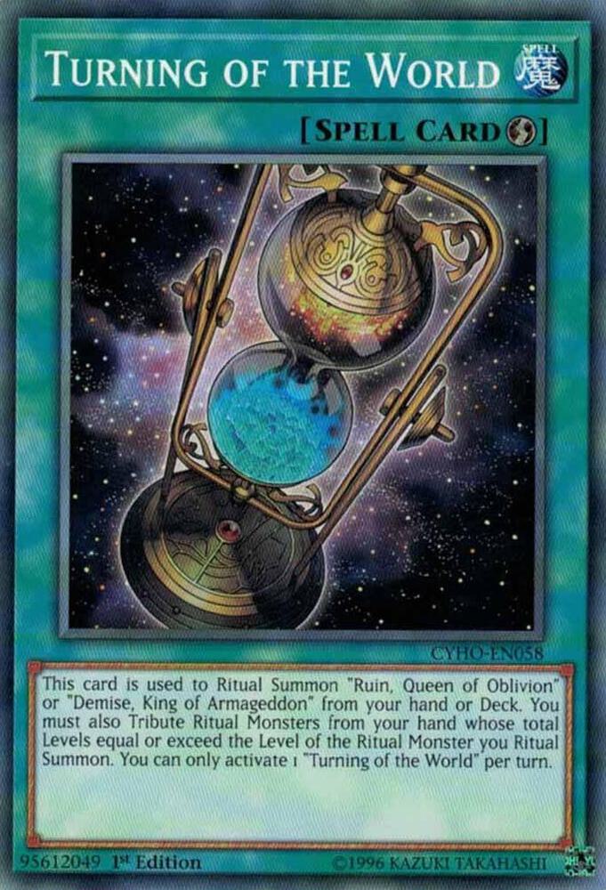Turning of the World CYHO-EN058 card from Cybernetic Horizon