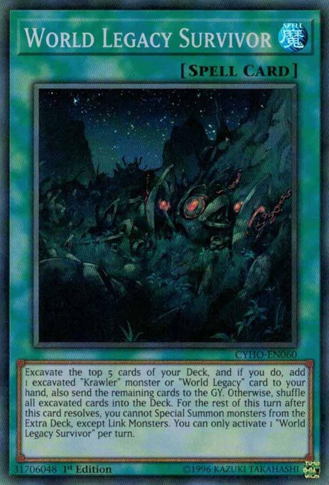World Legacy Survivor CYHO-EN060 card from Cybernetic Horizon