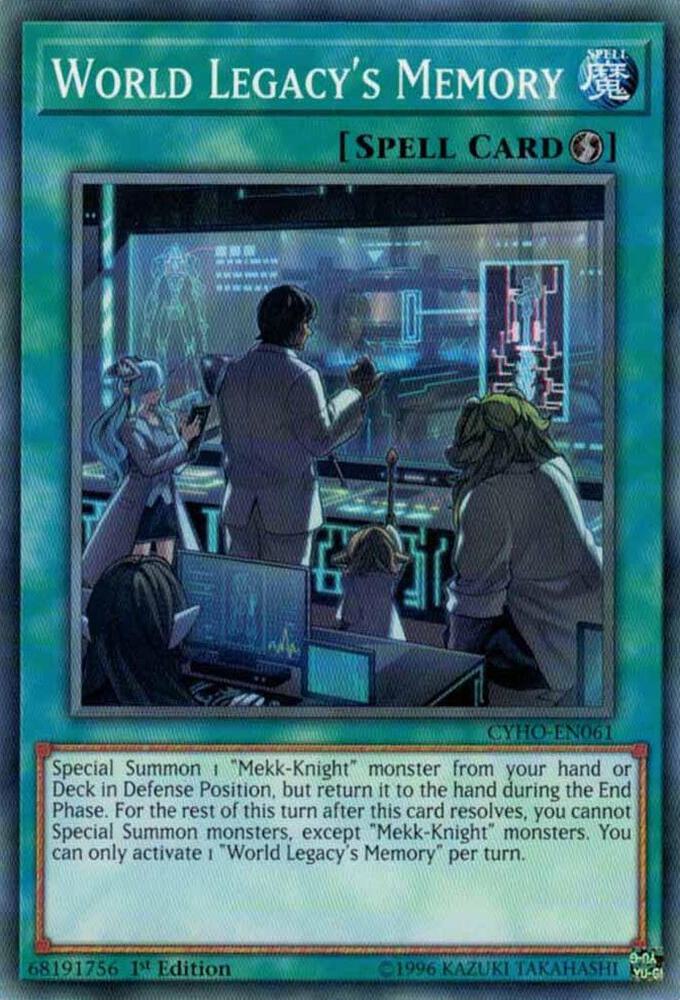 World Legacy's Memory CYHO-EN061 card from Cybernetic Horizon