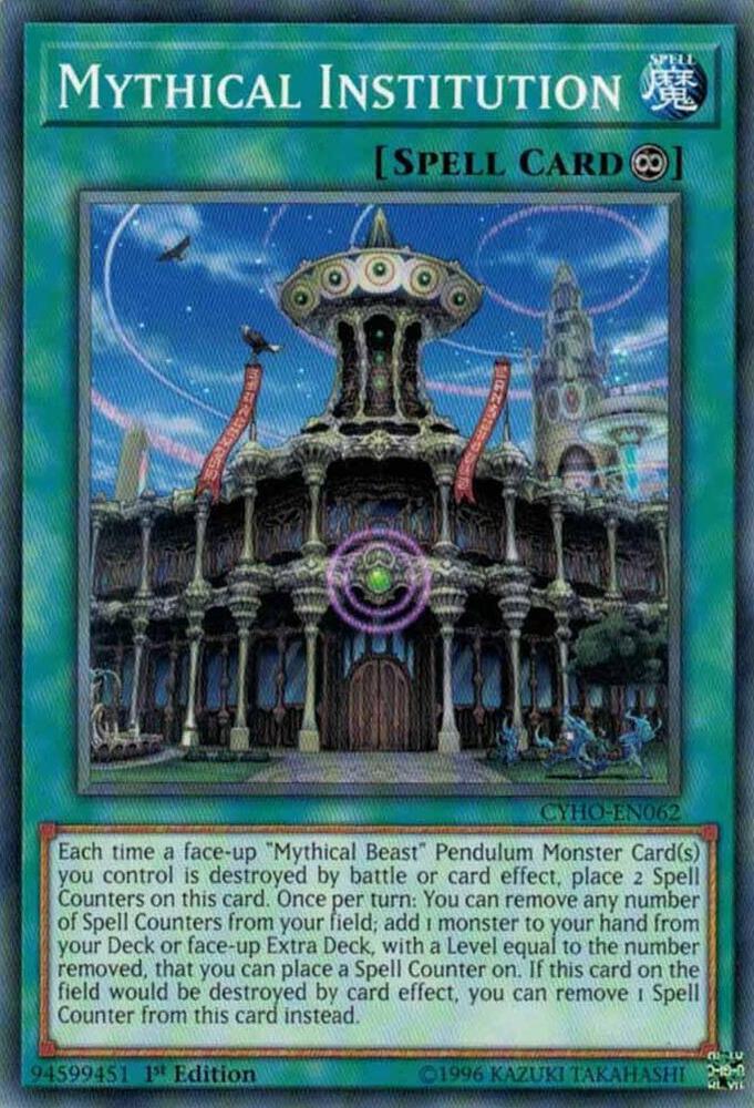 Mythical Institution CYHO-EN062 card from Cybernetic Horizon