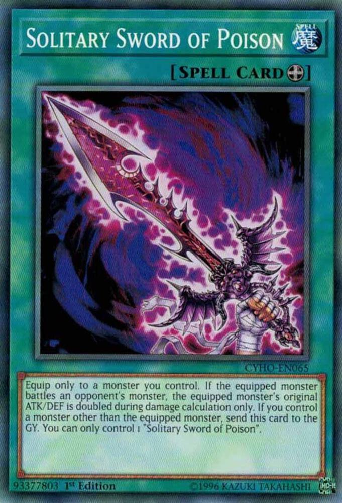 Solitary Sword of Poison CYHO-EN065 card from Cybernetic Horizon