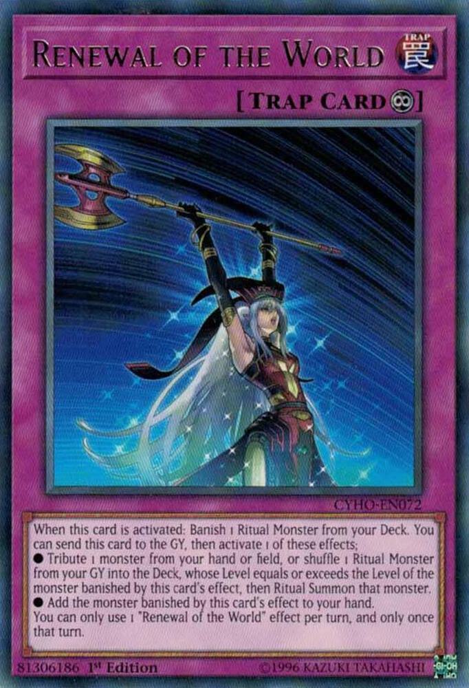 Renewal of the World CYHO-EN072 card from Cybernetic Horizon