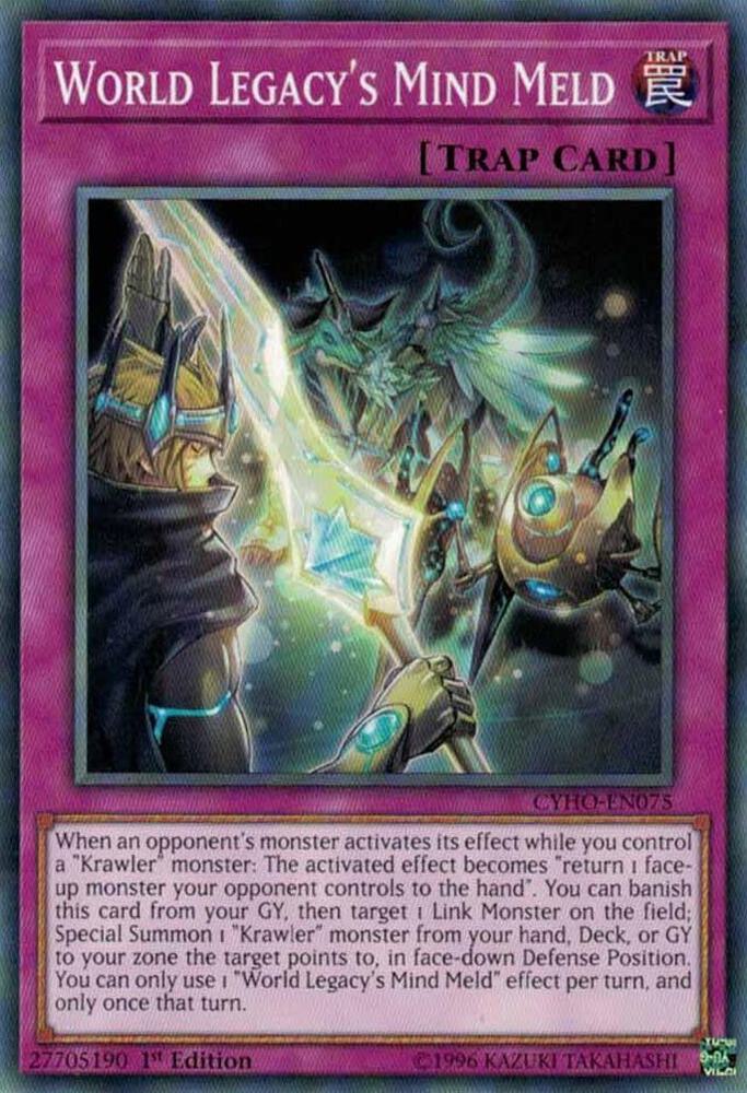 World Legacy's Mind Meld CYHO-EN075 card from Cybernetic Horizon