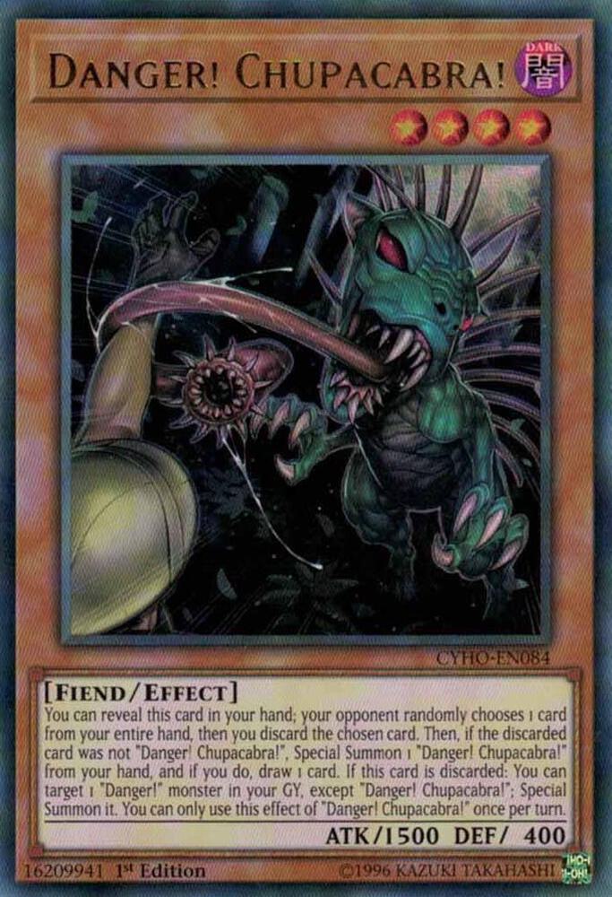 Danger! Chupacabra! CYHO-EN084 card from Cybernetic Horizon